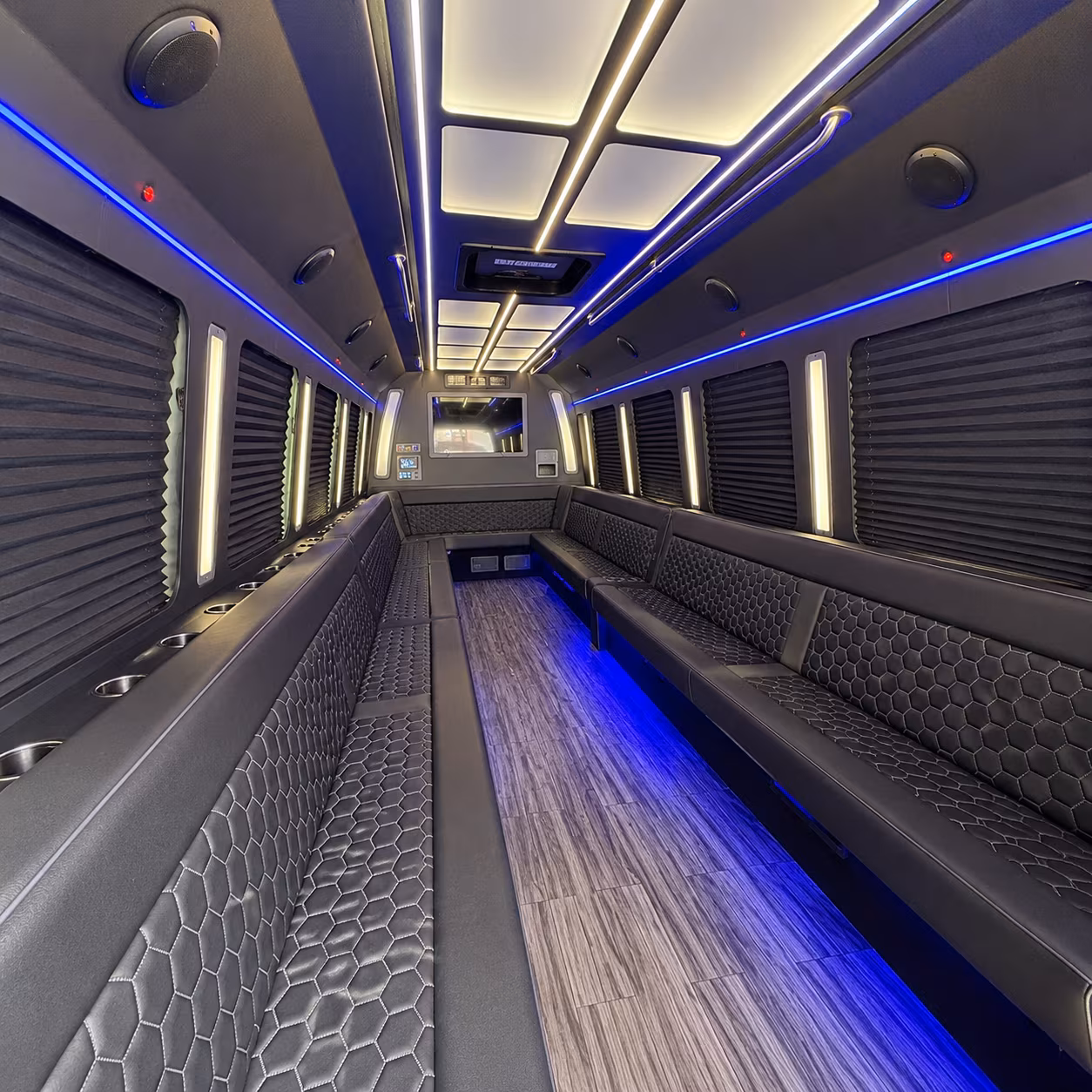 henderson 30 passenger party bus interior