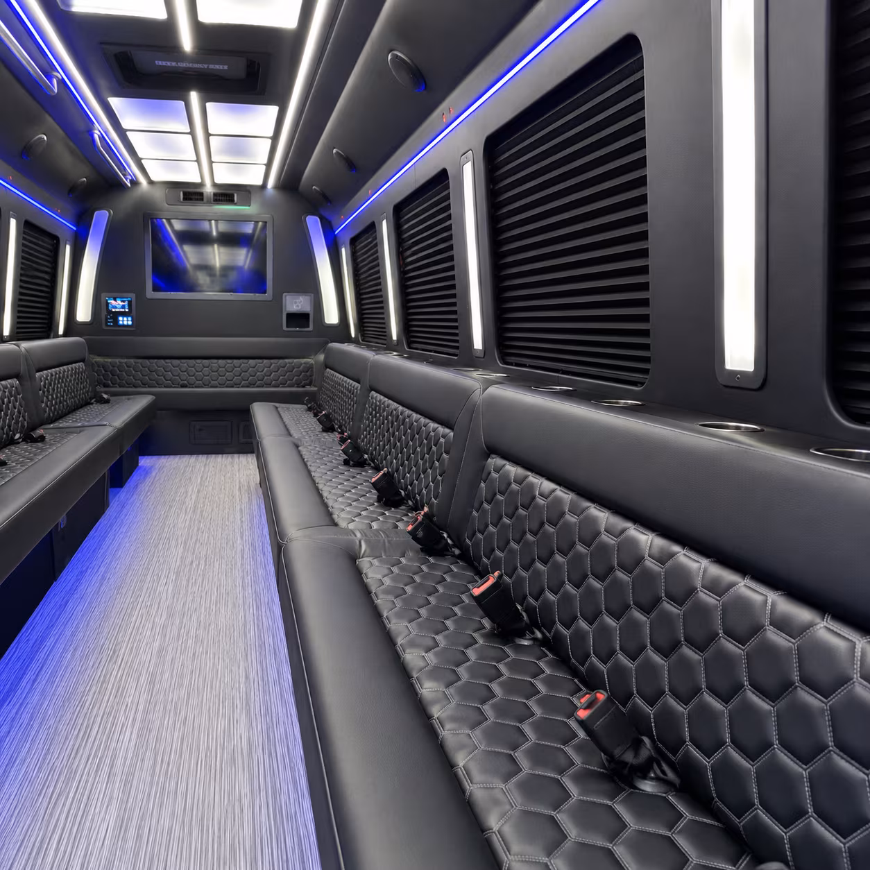 henderson party bus rental interior